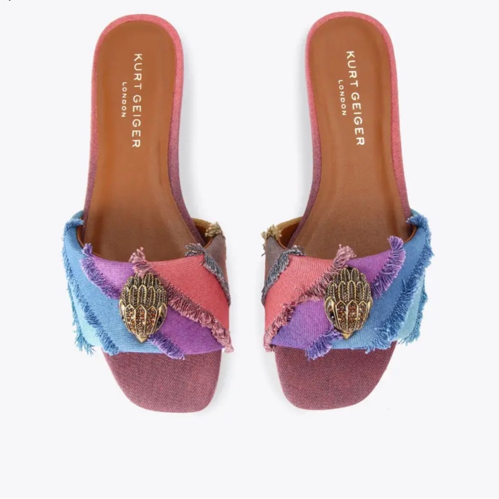 Kurt Geiger Colorful Tie-Dye Slide Sandals